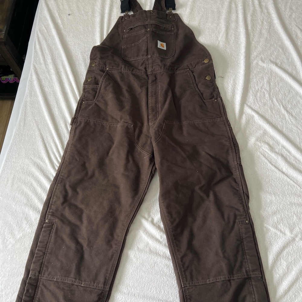 Carhartt Men's Chocolate Brown Work Overalls